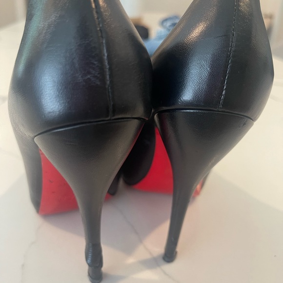 Christian Louboutin Paris Simple Pump 85 mm Heel Patent Calf Black Size 37/US7 - Picture 3 of 8